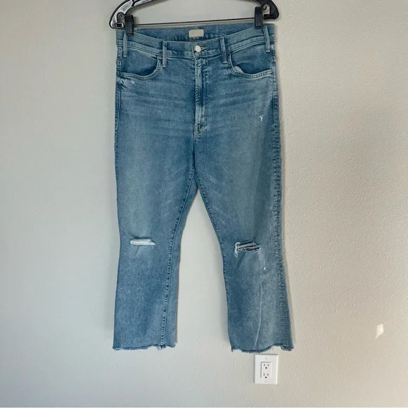 MOTHER The Hustler Ankle Chew Jeans Denim Drinking By the Pool Women’s 32 - Picture 3 of 14